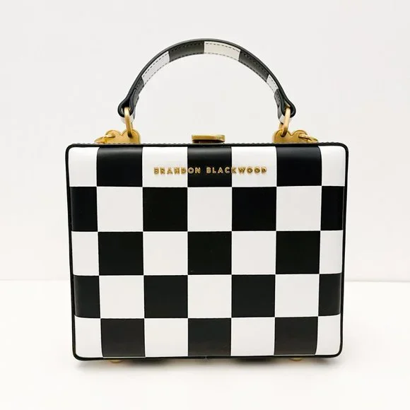 Brandon Blackwood Black and White Checkered Bag - Picture 4 of 16